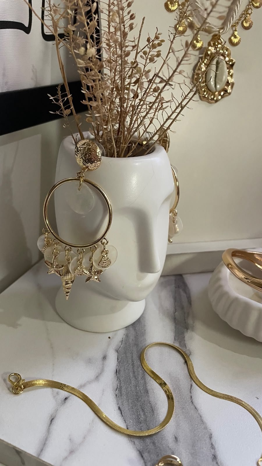 Brinco argola Búzios madre pérolas - Imagem 2